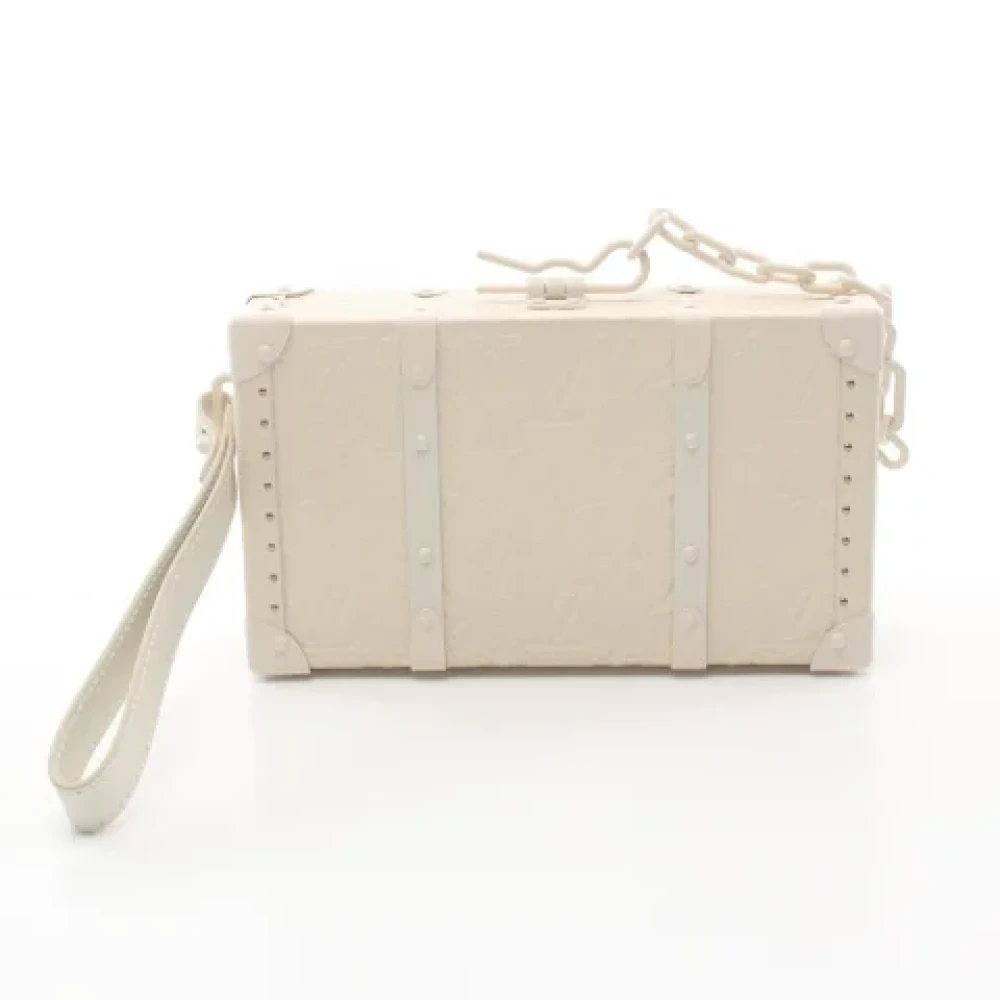 Louis Vuitton Vintage Pre-owned Canvas clutches White Dames