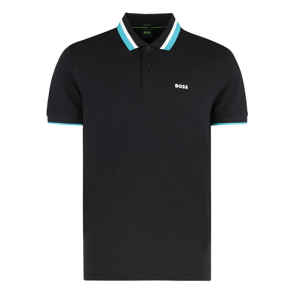 Hugo Men's Black Cotton-Piqué Polo Shirt