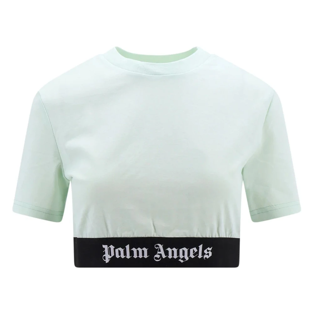Palm Angels Klassiek T-Shirt Blue Dames