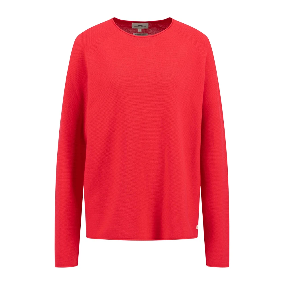 FYNCH-HATTON Fijne katoen O-Neck Pullover Red Dames