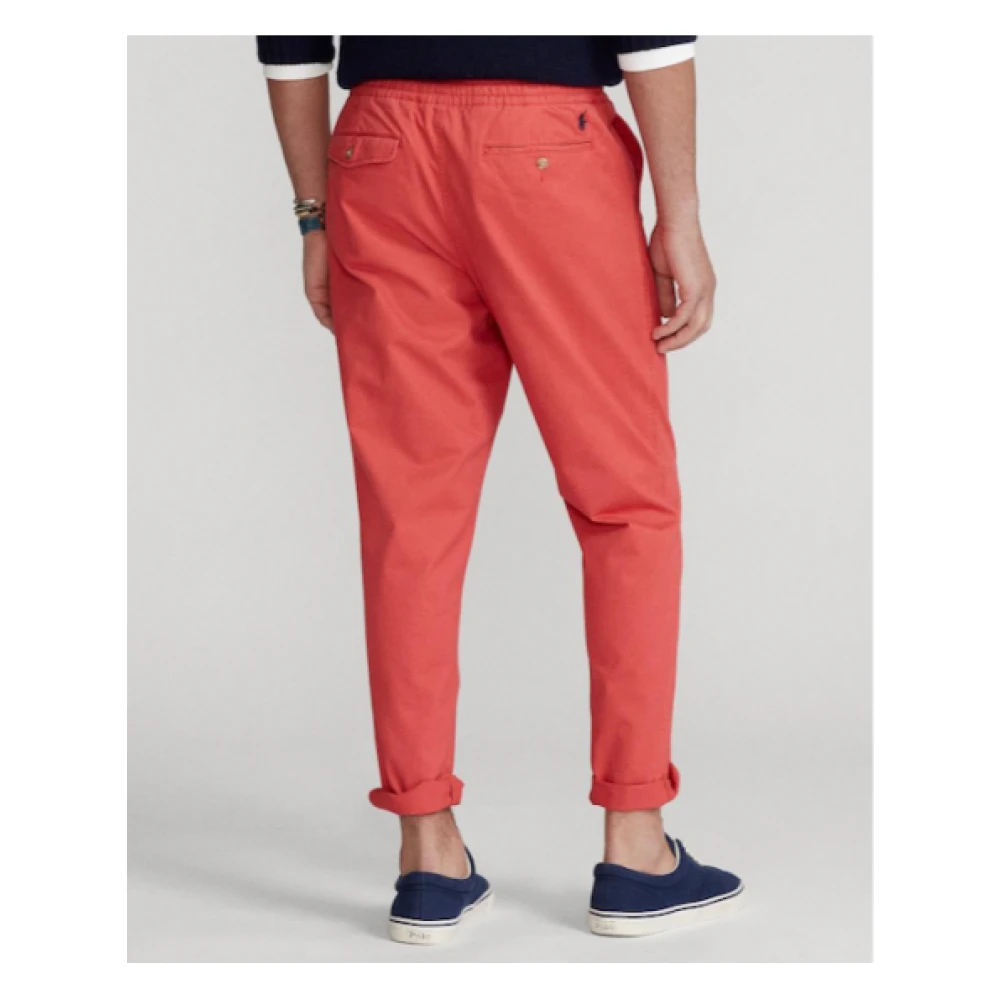 Polo Ralph Lauren Elastische Taille Prepster Broek Red Heren