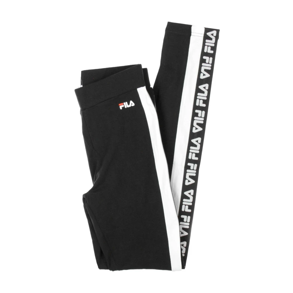 Fila Zwarte en witte leggings voor vrouwen Black Dames