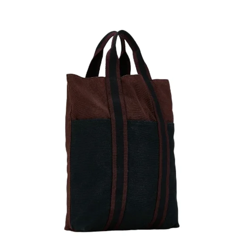 Hermès Vintage Pre-owned Cotton handbags Black Dames