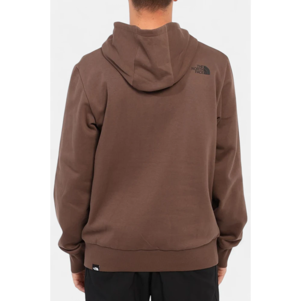 The North Face Hoodie met voorzak en logo Brown Heren