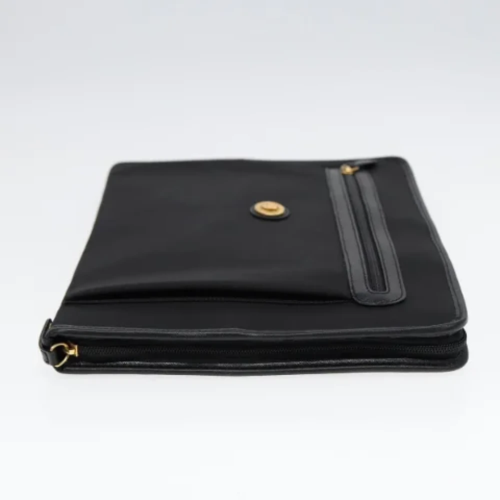 Burberry Vintage Pre-owned Leather clutches Black Dames