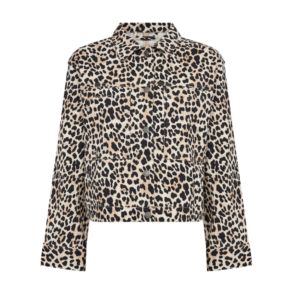 Soyaconcept Dierenprint Katoenen Jas Brown Dames