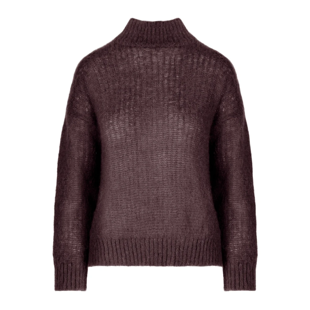 BomBoogie Gezellige Mohair Coltrui Brown Dames