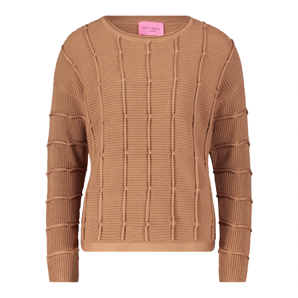 Betty Barclay Round-neck Knitwear Brown Dames