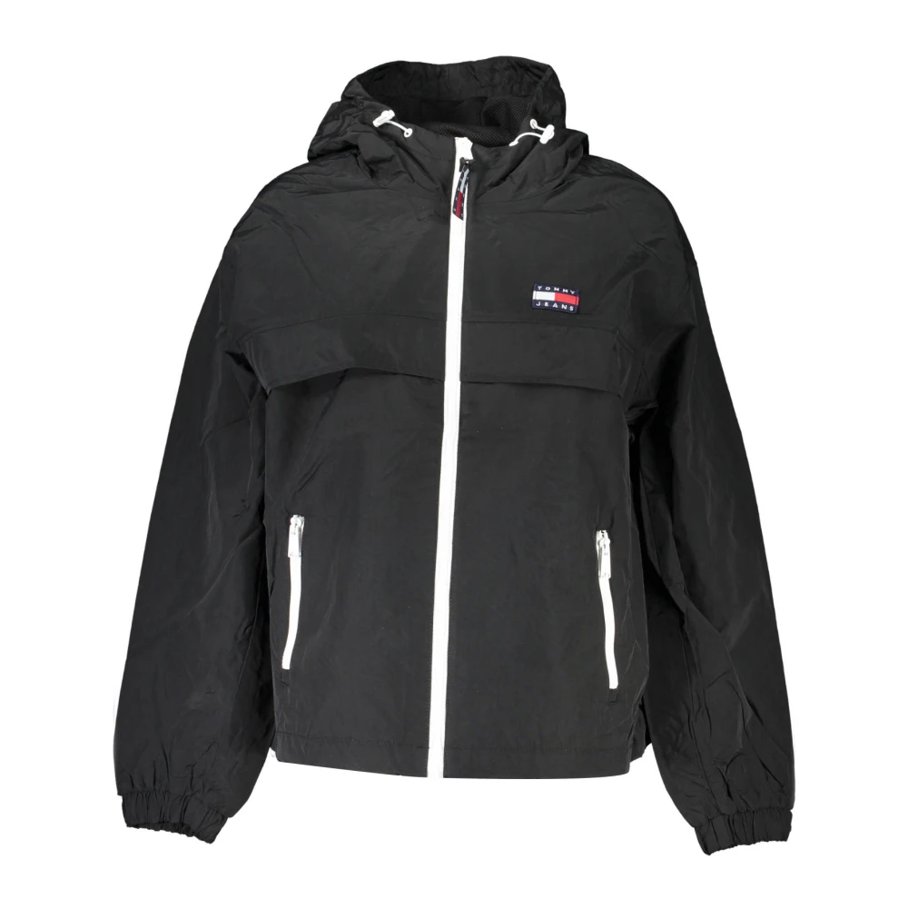 Tommy Hilfiger Women's Black Long Sleeve Jacket With Hood