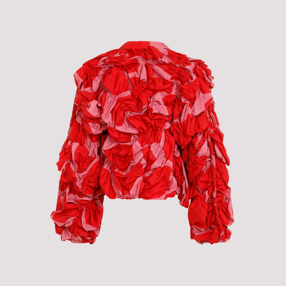 Comme des Garçons Rode Bloemenjas Damesmode Red Dames