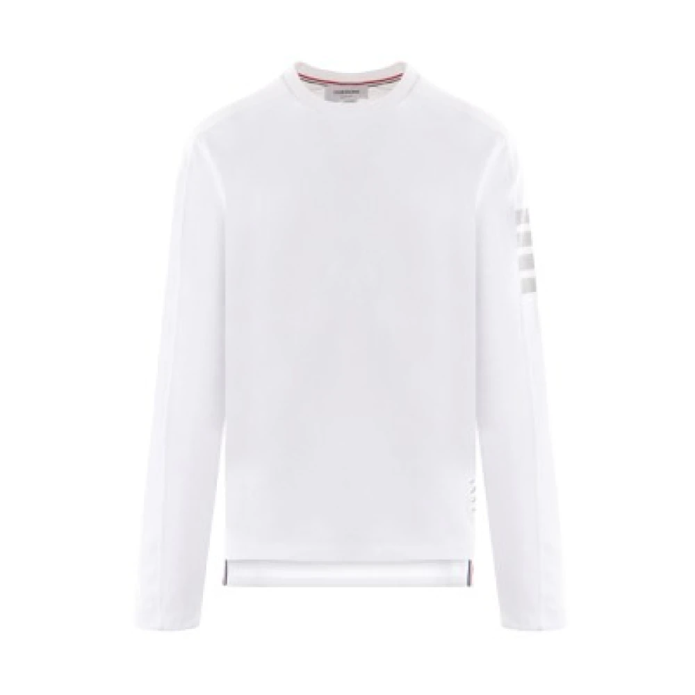 Thom Browne Witte T-shirt met lange mouwen en 4bar detail White Heren