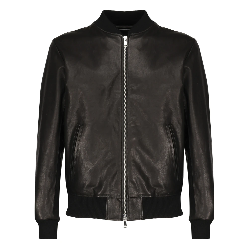 Giuliano Galiano Zwarte Bomberjack Natuurlijke Heren Black Heren