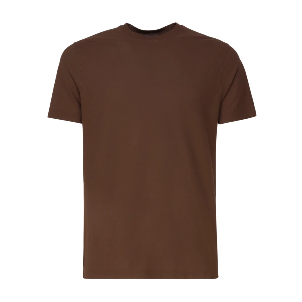 Zanone T-Shirts Brown Heren