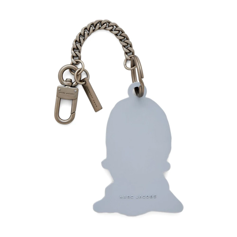 Marc Jacobs Zwarte sleutelhanger met gegraveerd logo Black Dames