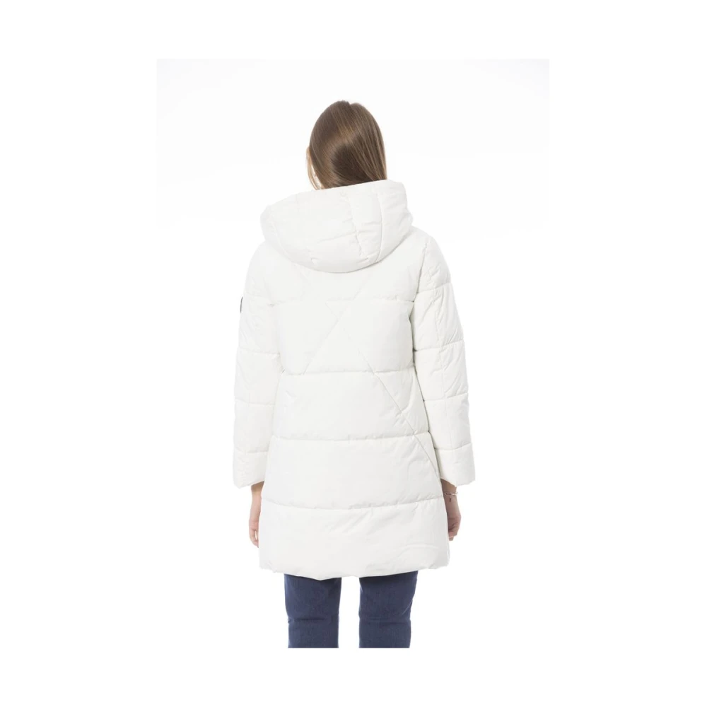 Baldinini Elegante witte donsjas met monogramdetail White Dames