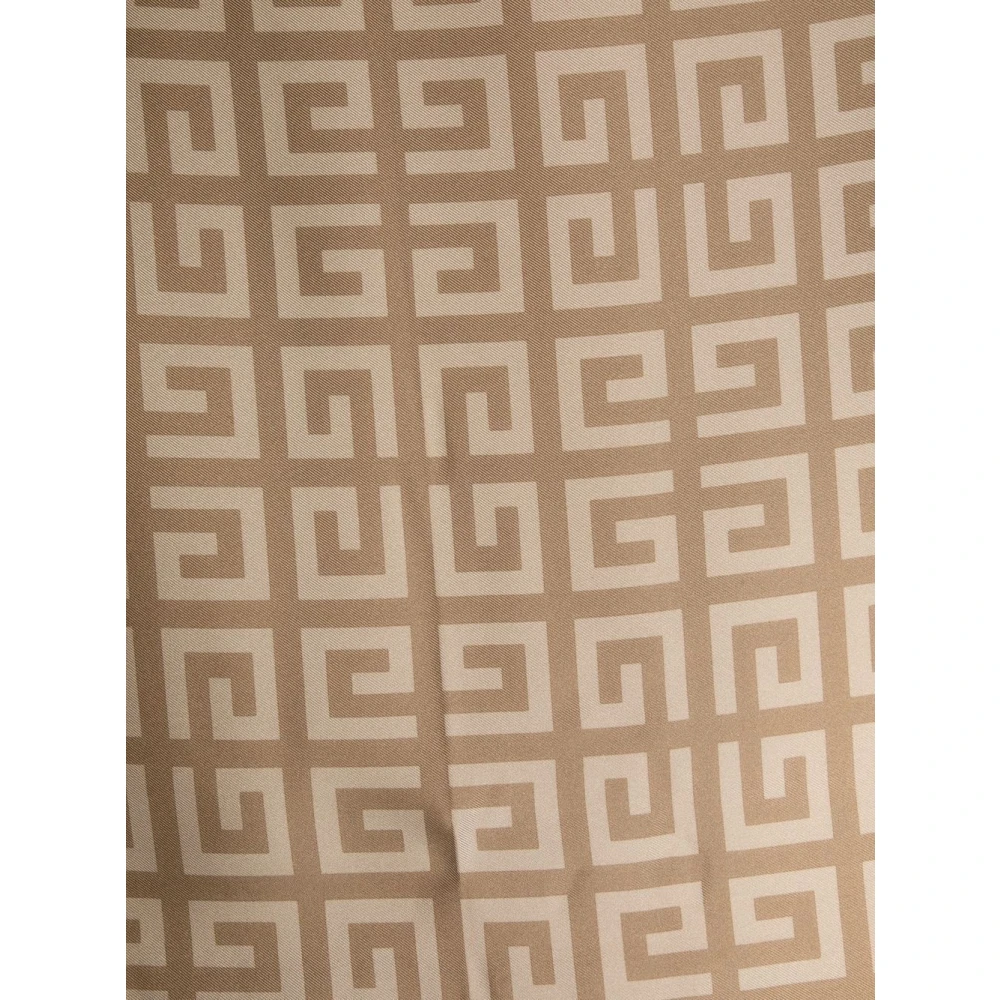 Givenchy Zijden Monogram Jacquard Sjaal Beige Dames