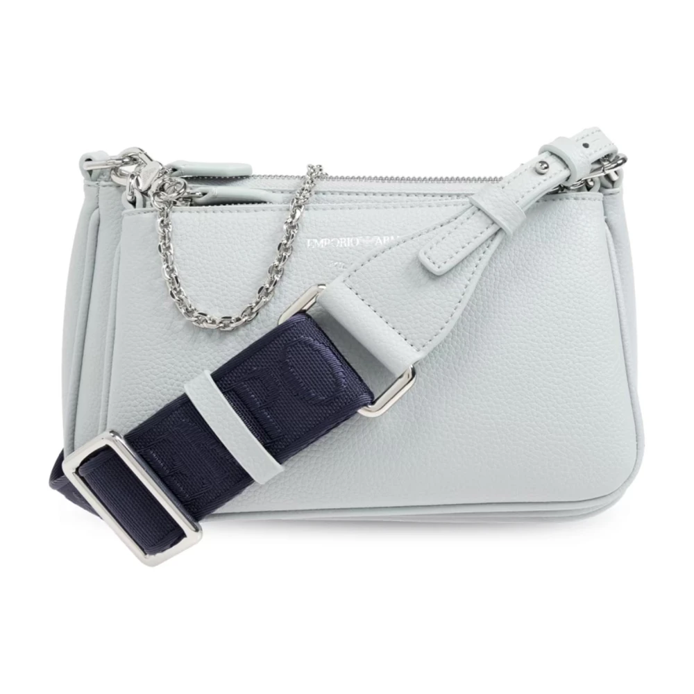 Emporio Armani Vegan lederen crossbody tas met logo Blue Dames