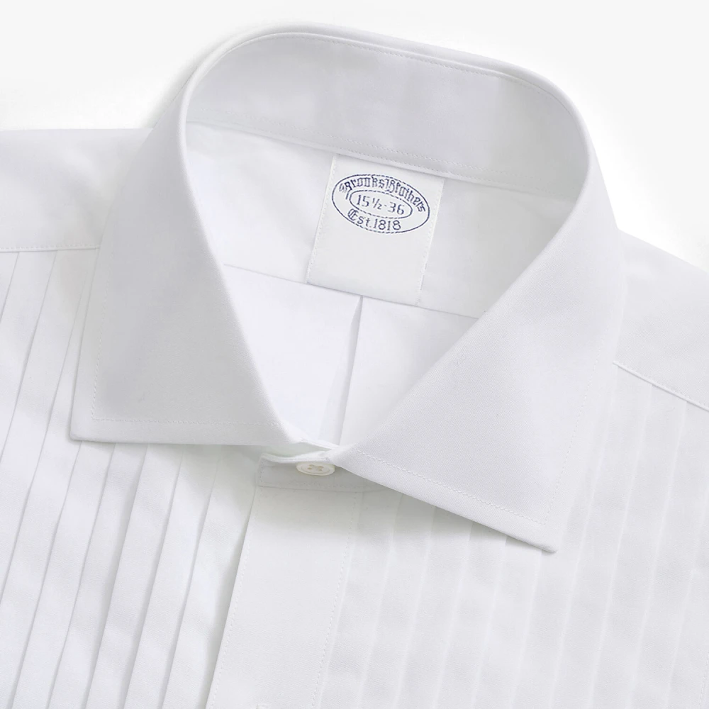 Brooks Brothers Slim Fit Smokinghemd aus Baumwolle mit Kentkragen White Heren