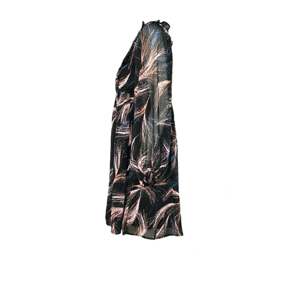 Molly Bracken Abstract Print Puff Mouw Mini Jurk Multicolor Dames