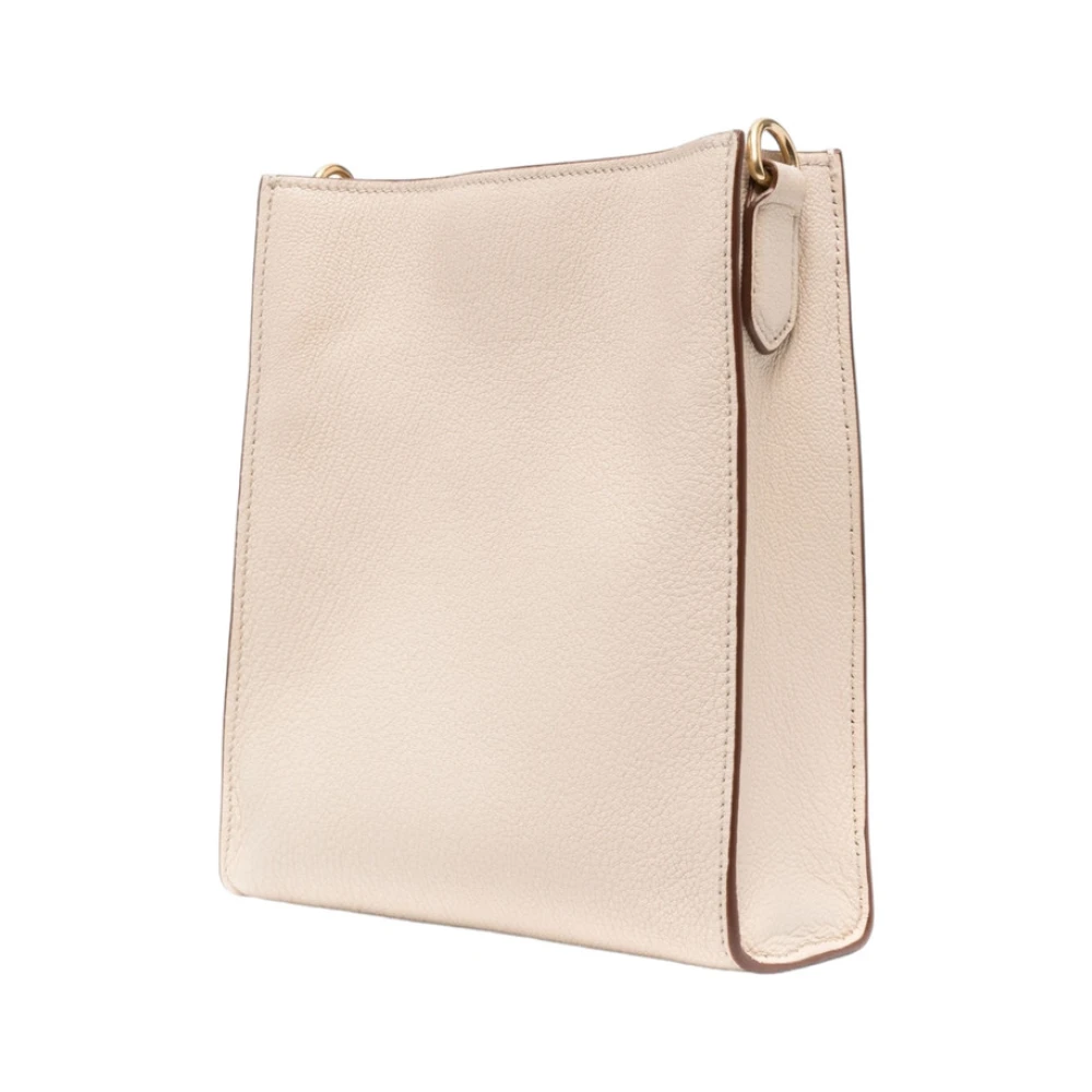Miu Madras Kalfsleren Tote Tas Beige Dames