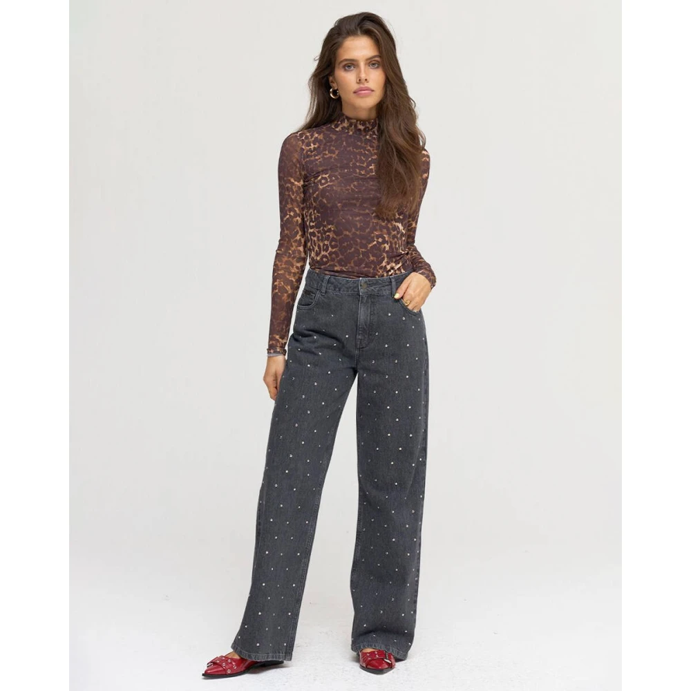 Harper & Yve Lange mouw top Jane-Ls Brown Dames