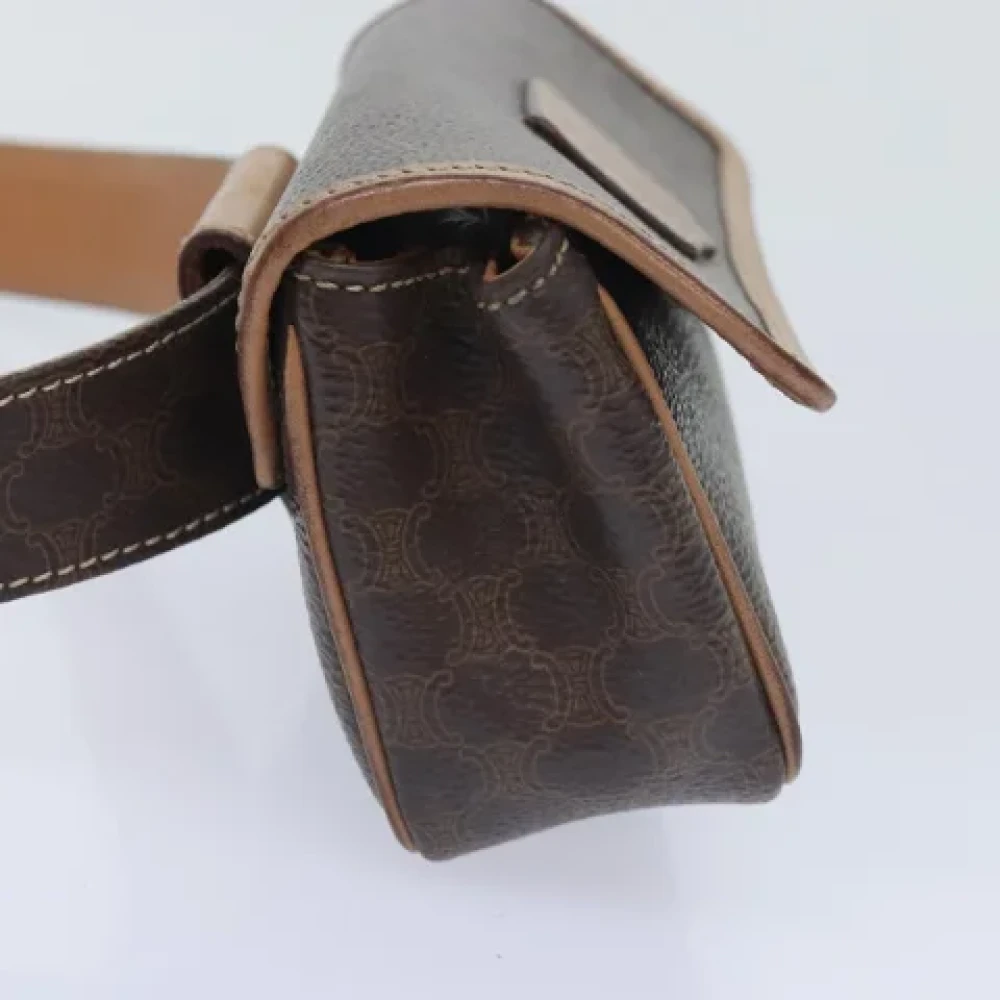 Celine Vintage Pre-owned Leather crossbody-bags Brown Dames