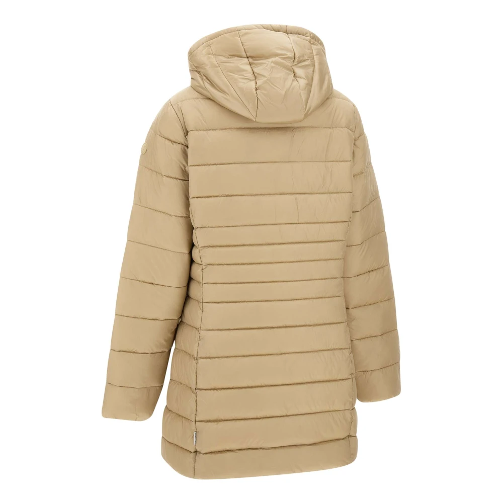 Save The Duck Beige donsjack met capuchon Beige Dames