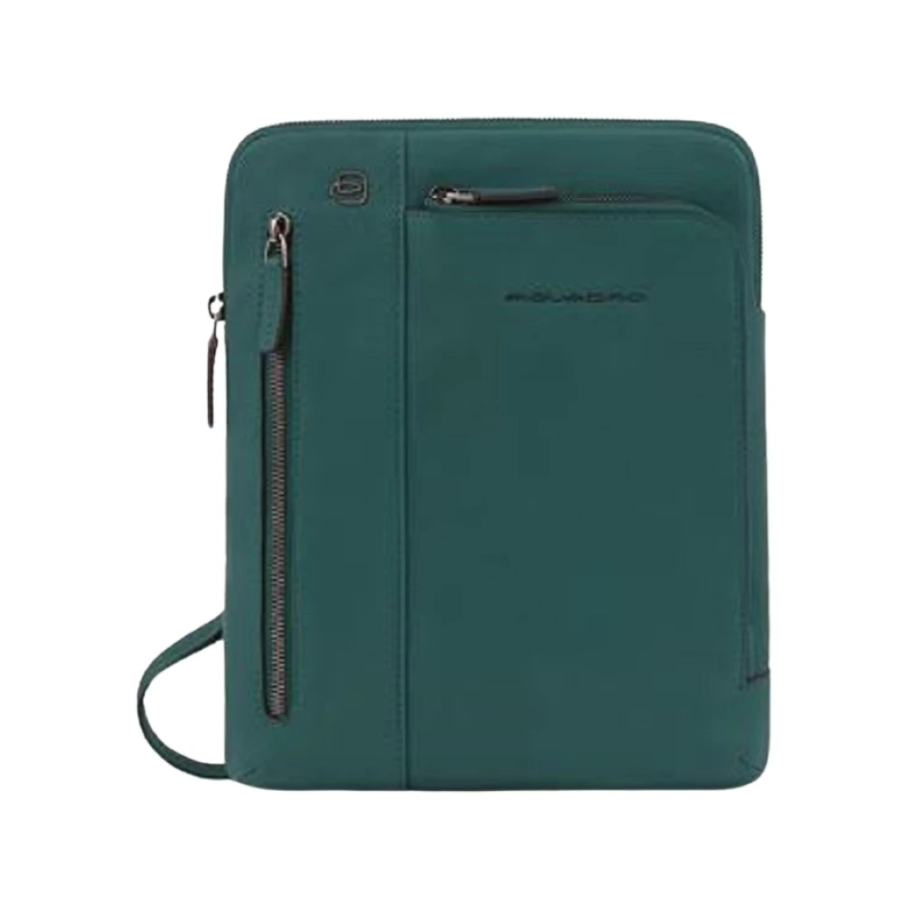 Piquadro Men Bags Shoulder Bag Green Ss23 Green, Herr
