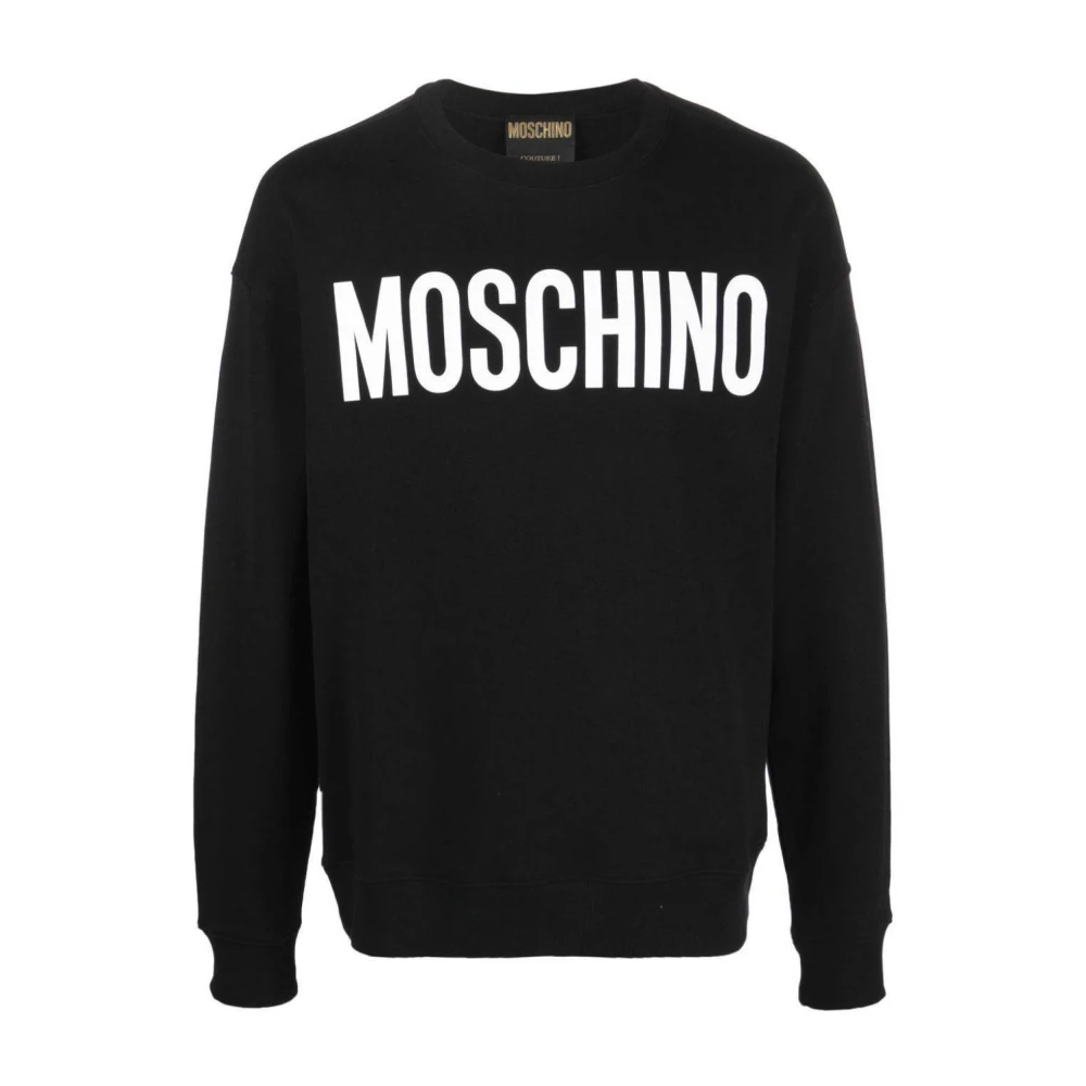 Moschino Organisch Katoenen Logo Sweatshirt Black Heren