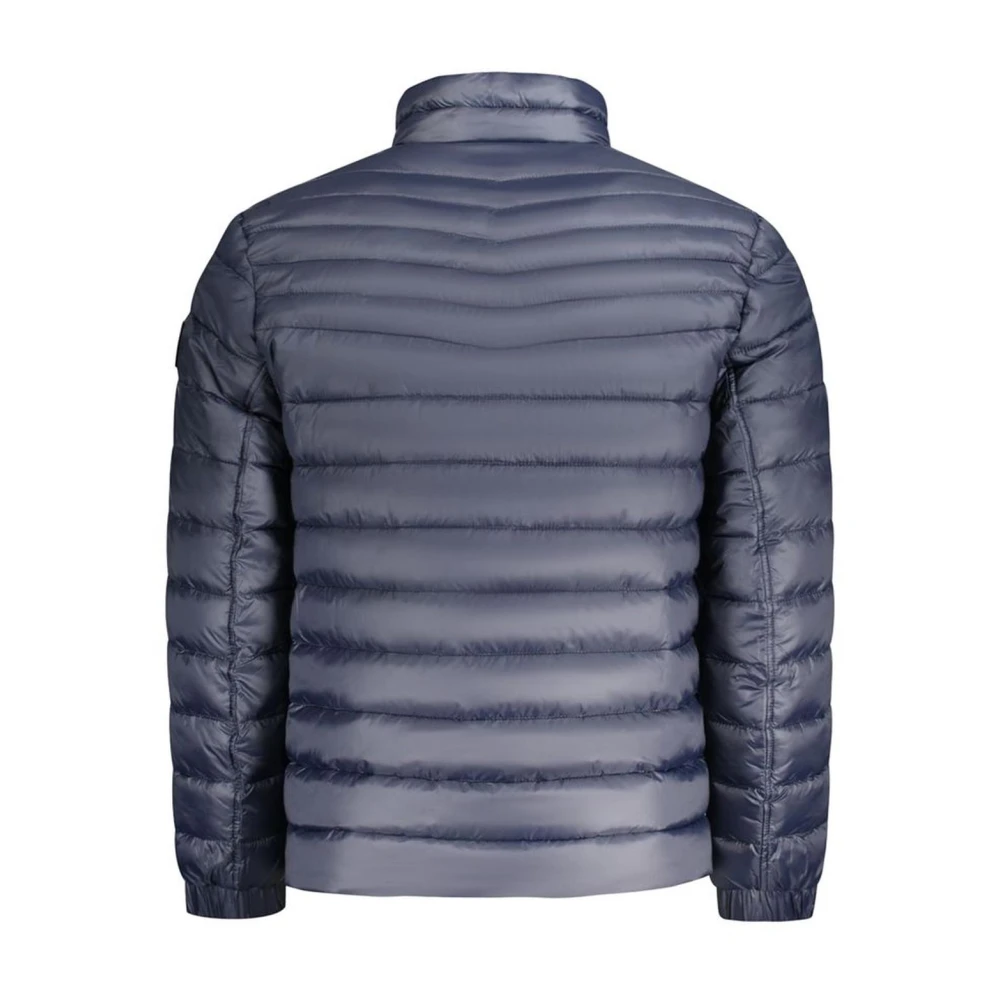 Hugo Boss Blauwe Polyamide Hoodie met Rits Blue Heren
