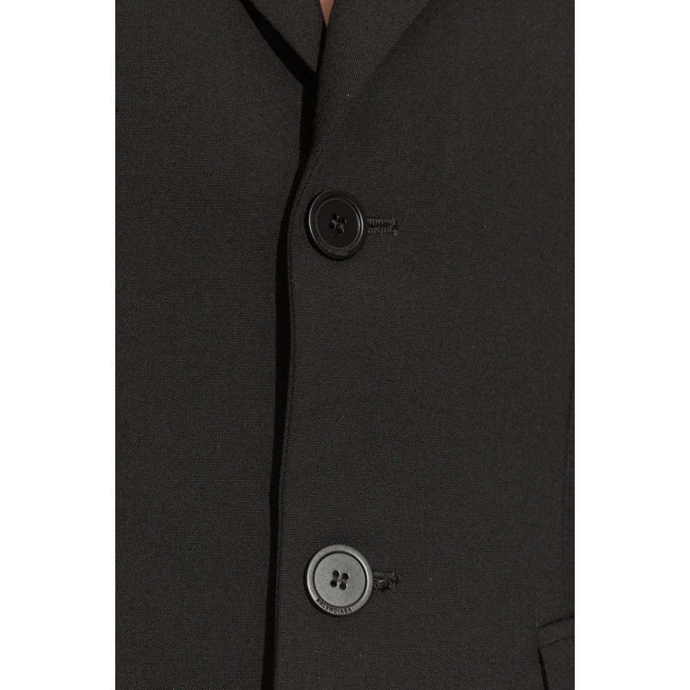 Balenciaga Blazer met open revers Black Dames