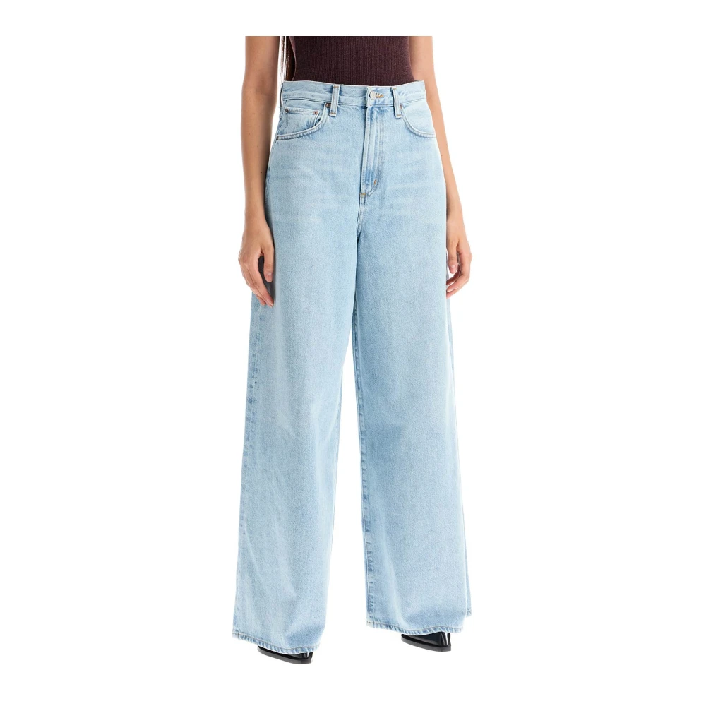 Agolde Wide Leg Nolan Jeans Blue Dames