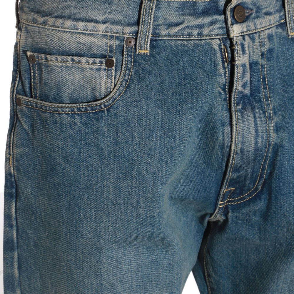 Maison Margiela Blauwe Denim Jeans met Ritssluiting Blue Heren