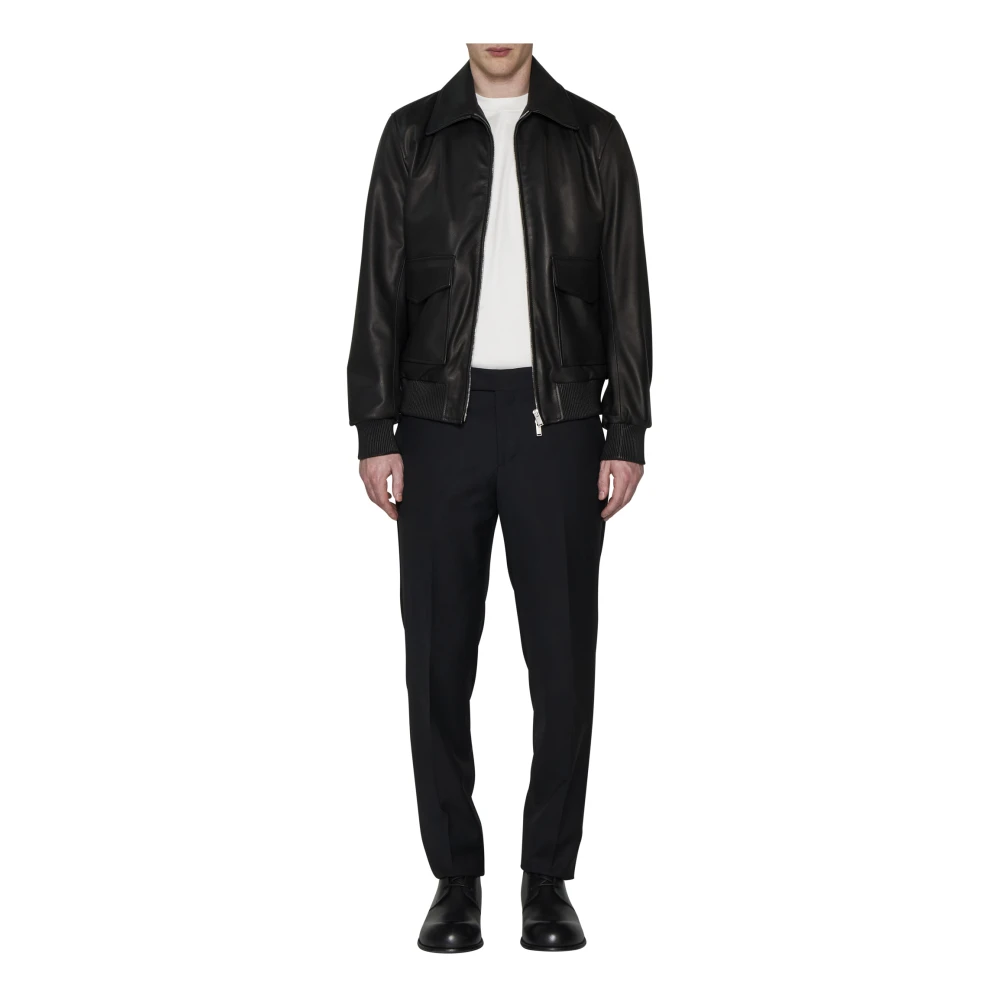 Lardini Zwarte schapenvacht jas Black Heren