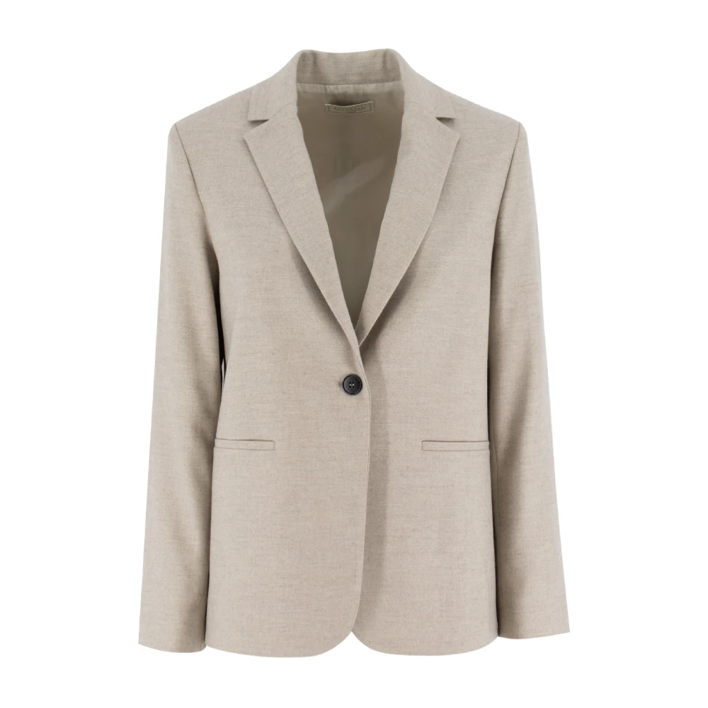Antonelli Firenze Getailleerde enkele rij jas Beige Dames