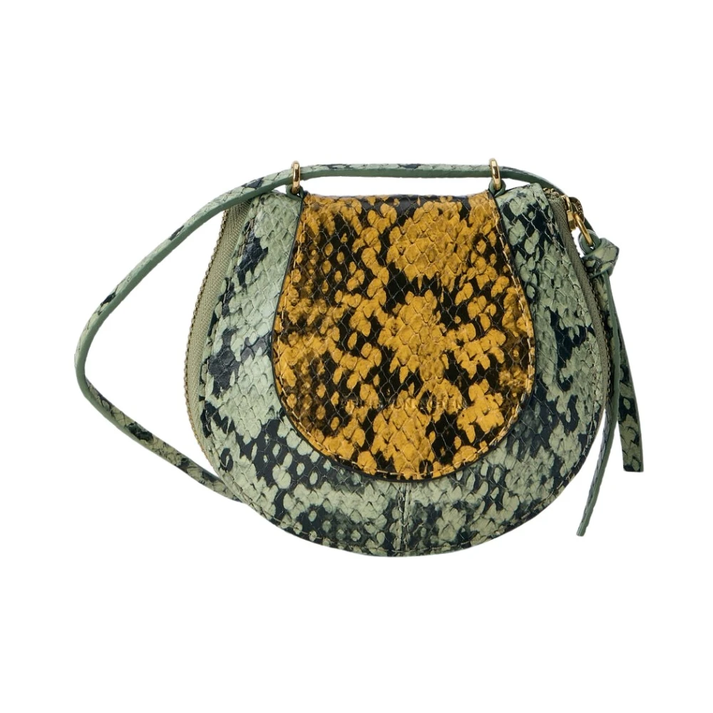 Dries Van Noten Python-Embossed Leather Crossbody Bag - Woman Mini Bags Yellow One Size - Immagine 2