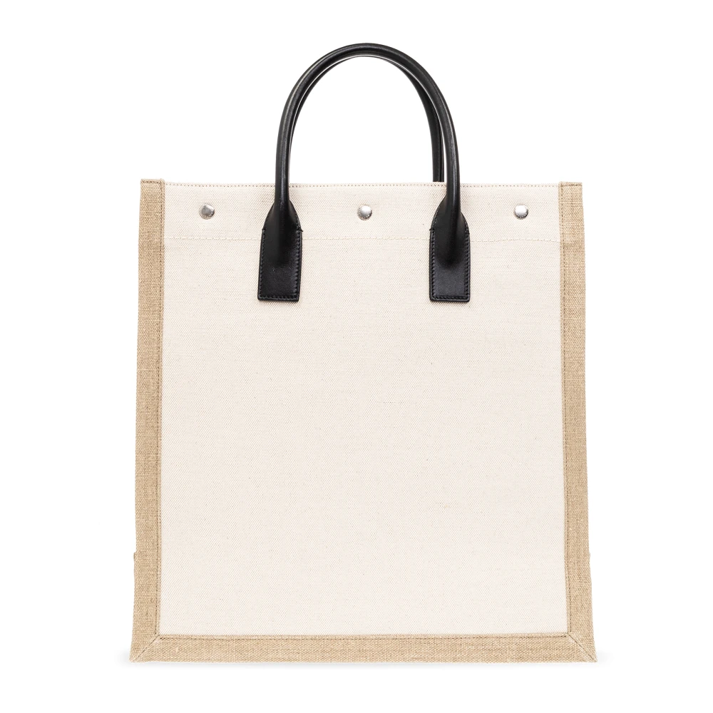 Saint Laurent Rive Gauche North South Shopper Bag Beige Heren