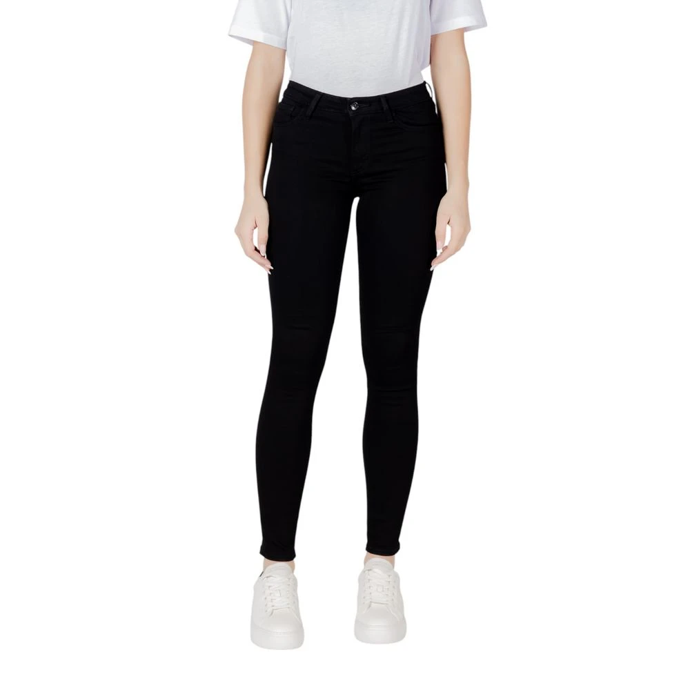 Armani Exchange Donna Nero Jeans Skinny In Denim Elasticizzato