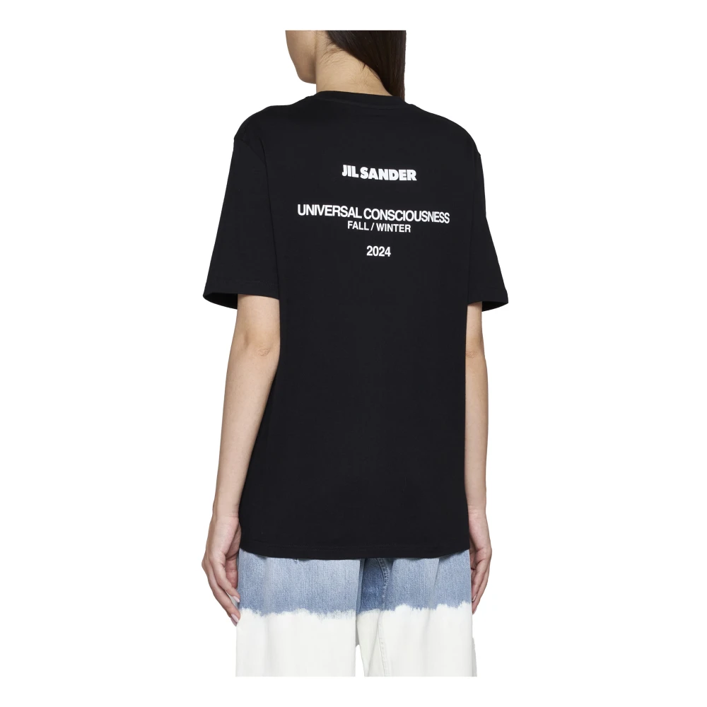 Jil Sander Zwarte T-shirts en Polos Black Dames