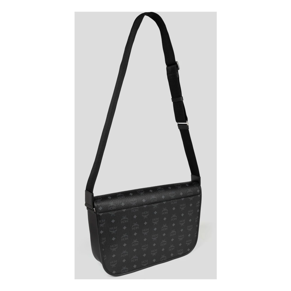 MCM Aren Messenger Tas in Visetos Black Dames