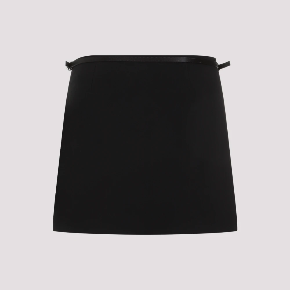 Givenchy Zwarte Mini Wrap Rok Black Dames