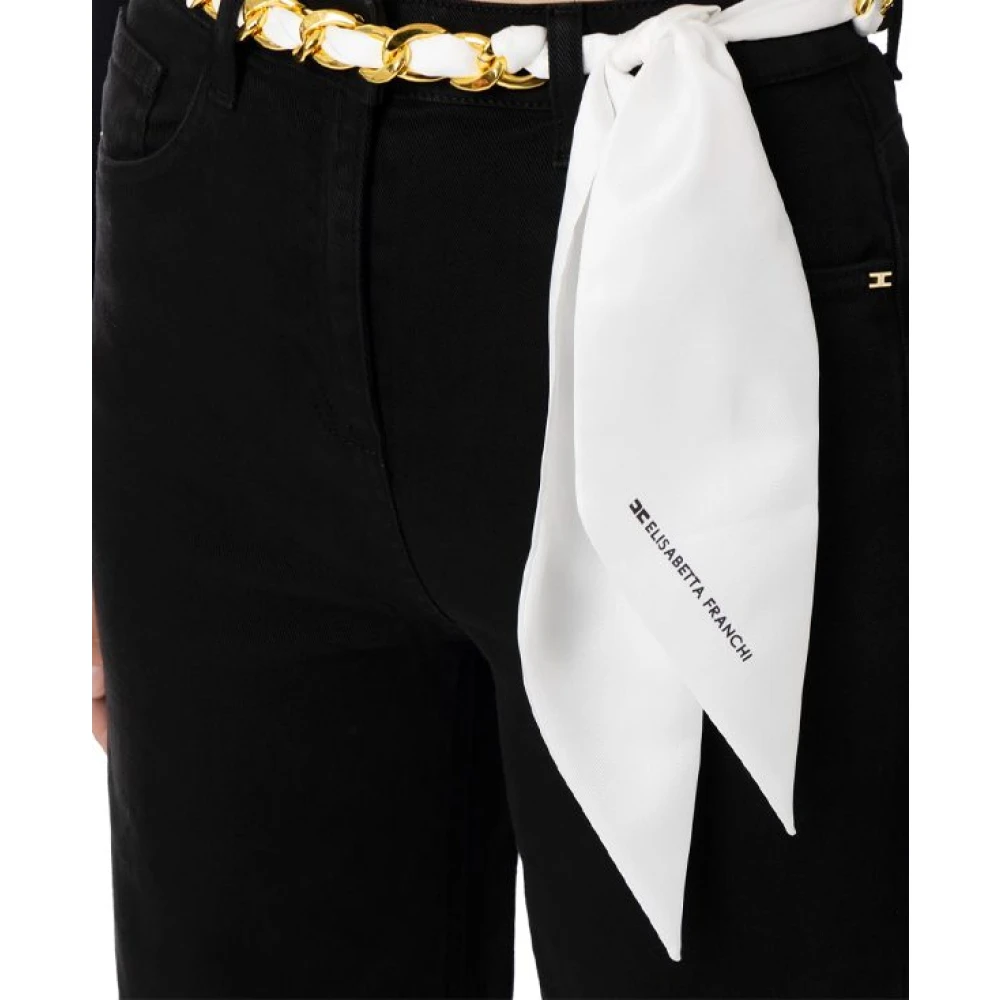 Elisabetta Franchi Cropped Trousers Black Dames
