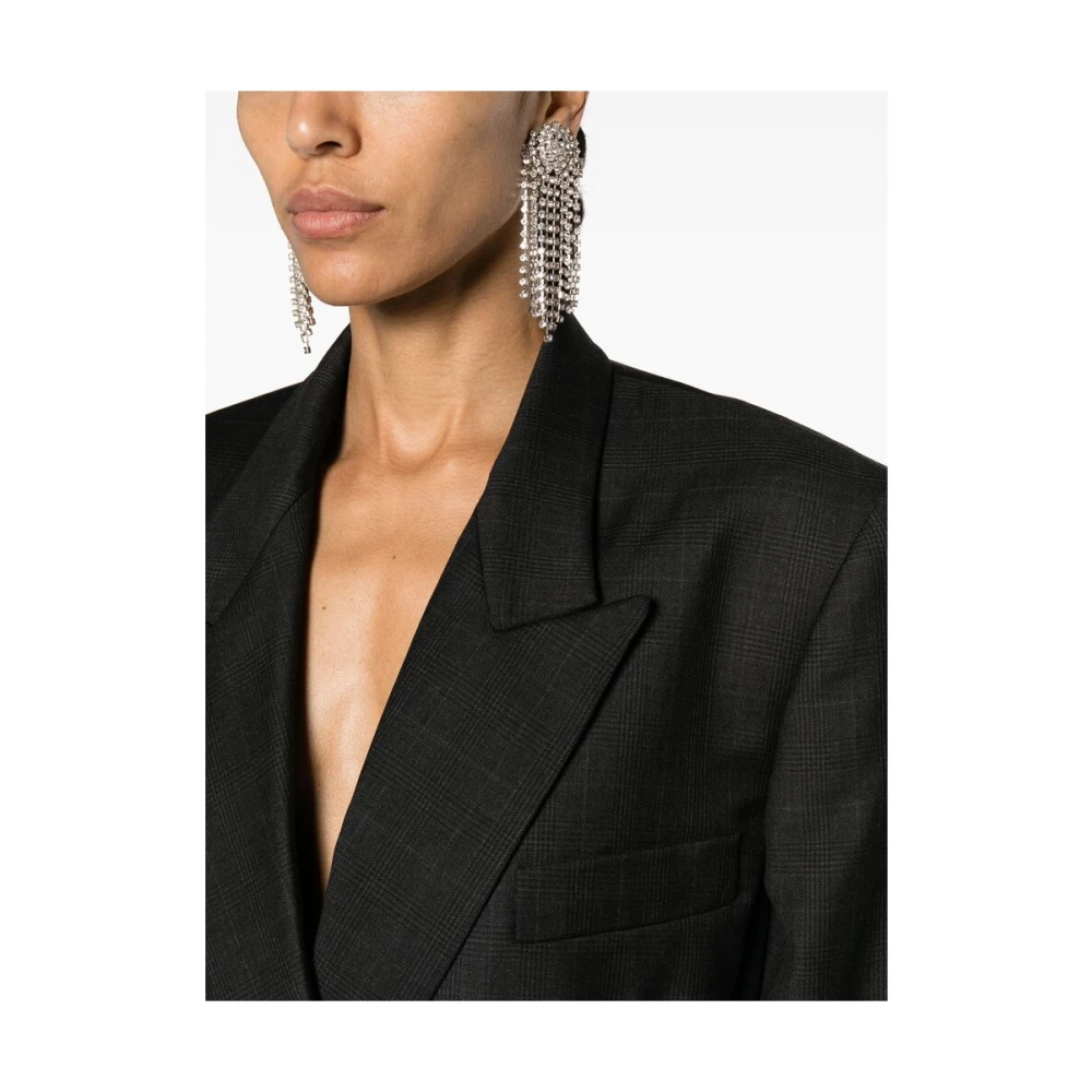 Isabel marant Geruite dubbele rij outerwear Gray Dames