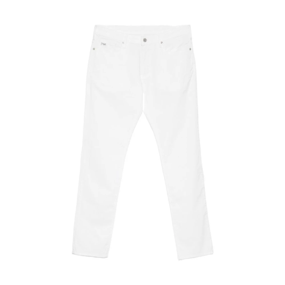 Emporio Armani Herren Weiß J06 Slim-Fit Jeans