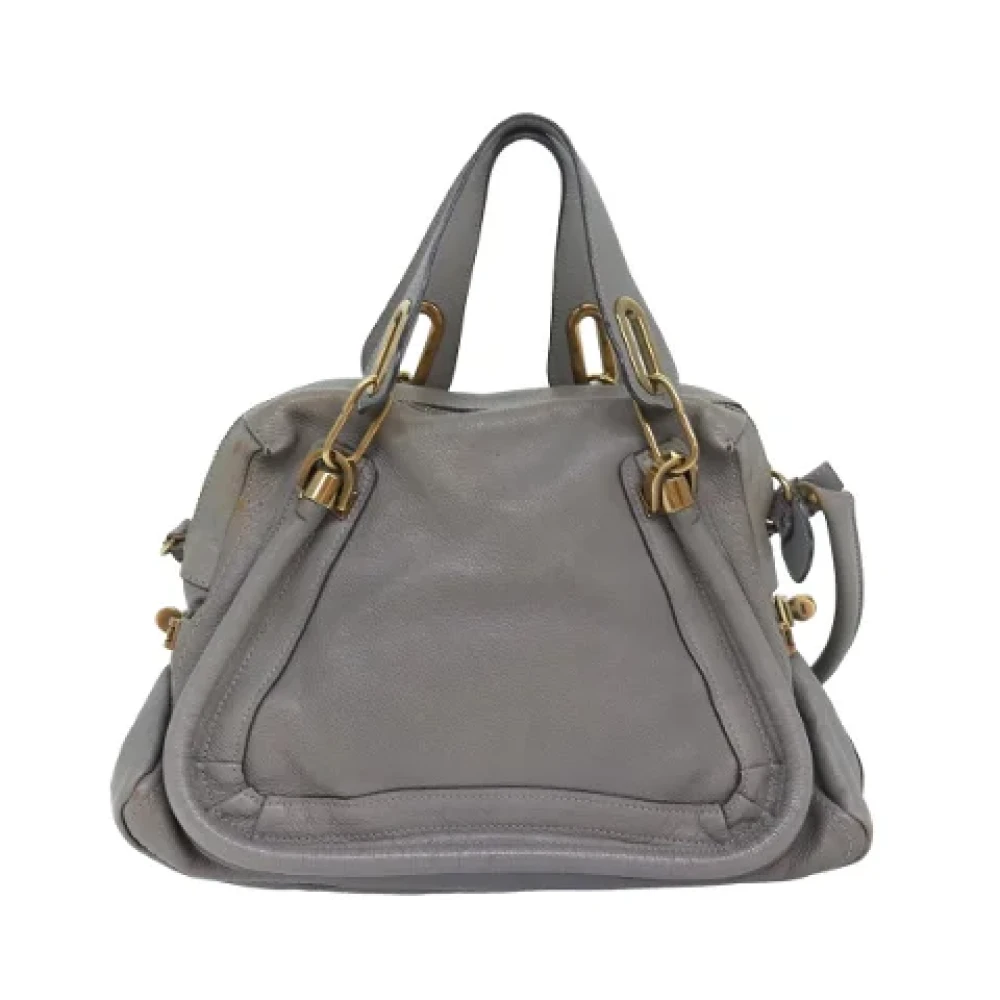 Chloé Pre-owned Leather handbags Gray Dames