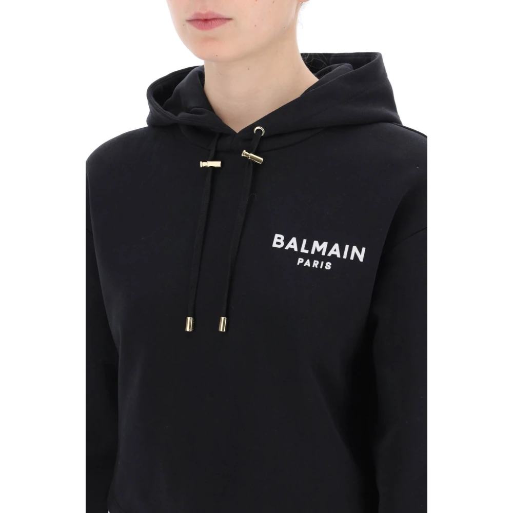 Balmain Hoodie Sweatshirt Black Dames