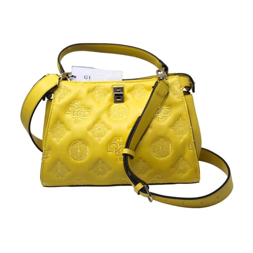 Guess Handtas Klassieke Stijl Elegant Ontwerp Yellow Dames