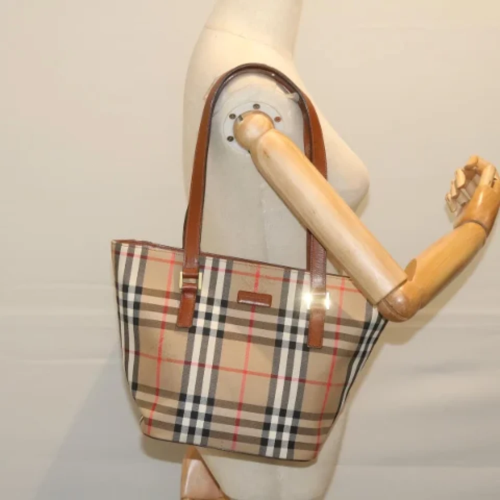 Burberry Vintage Pre-owned Fabric totes Beige Dames
