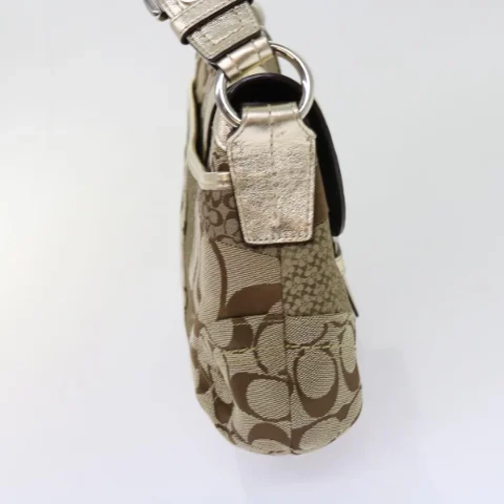 Coach Pre-owned Canvas shoulder-bags Beige Dames