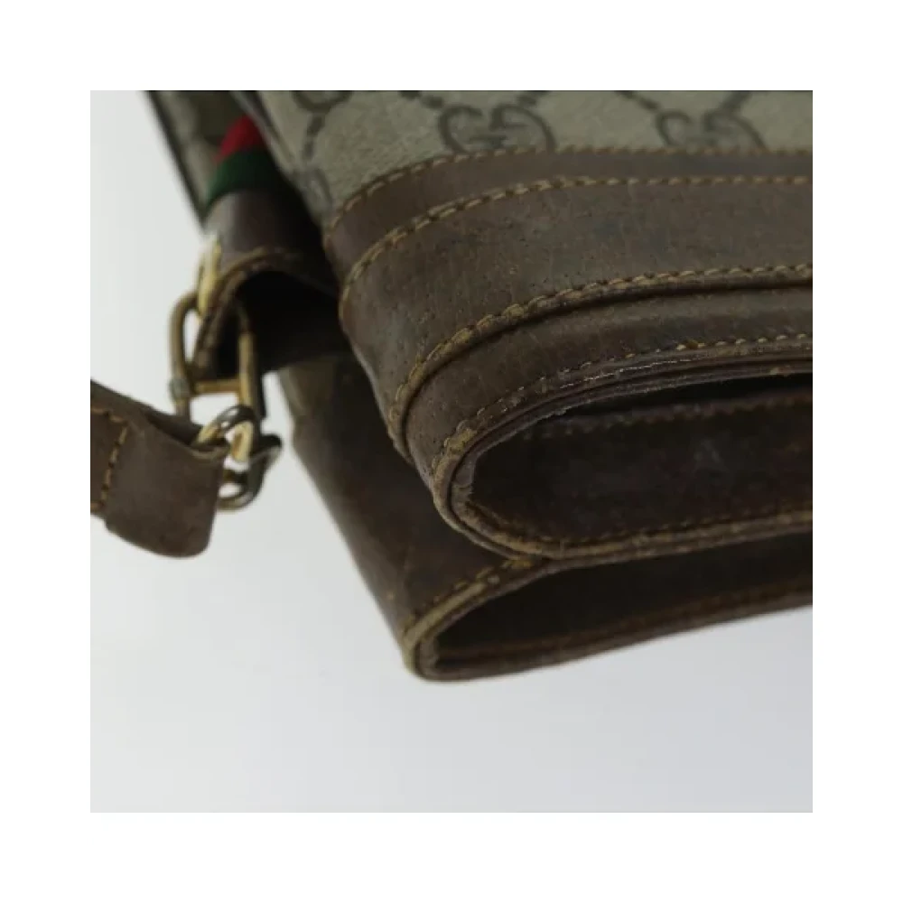 Gucci Vintage Pre-owned Canvas gucci-bags Beige Dames